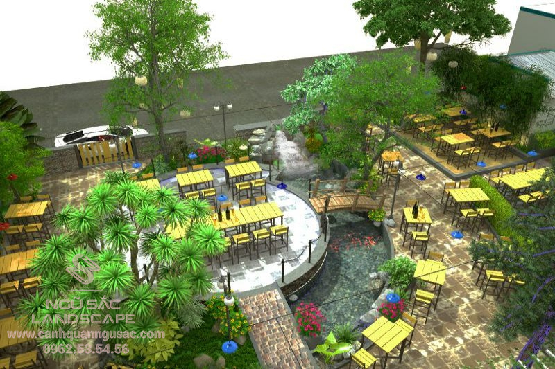 Cách thiết kế quán cà phê sân vườn đẹp